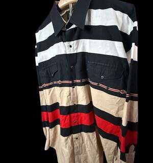 Men's VTG Roper Rodeo Blue Perl snap up XL